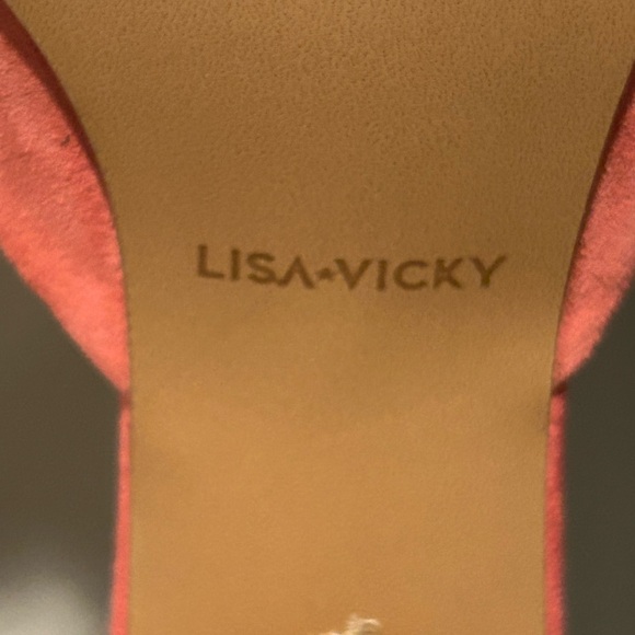 Lisa Vicky IMPRESS Platform Slide Sandals Women's 7 M Sunkissed Suede Block Heel - Picture 11 of 11